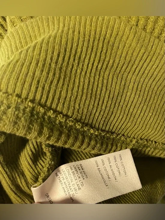 Free People Santa Clara Olive Green Long Sleeve Top; size small; Like New - Picture 8 of 9